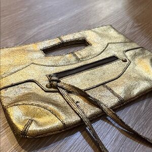 Chic Gold Wristlet Clutch